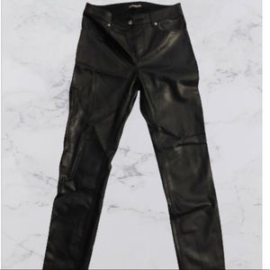 Express Faux Leather Stretch Ankle Legging High Rise